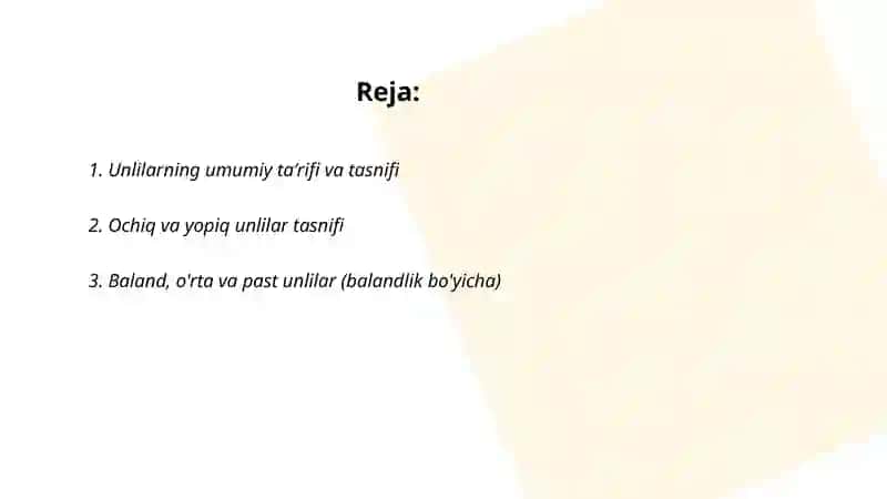 Unlilar tasnifi 2
