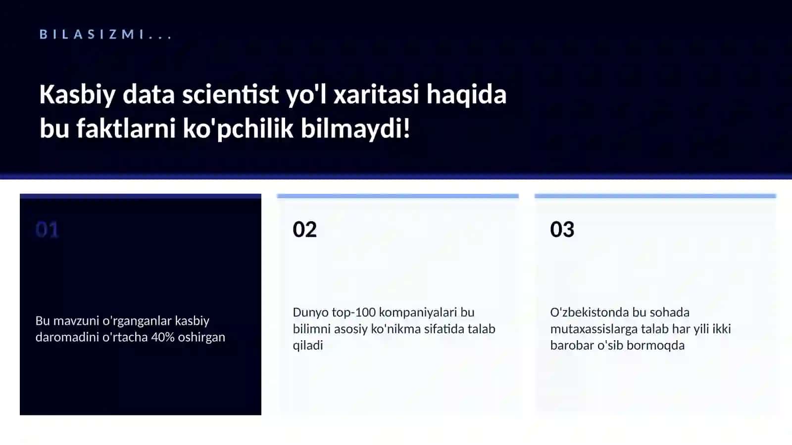 Kasbiy data scientist yo'l xaritasi 2