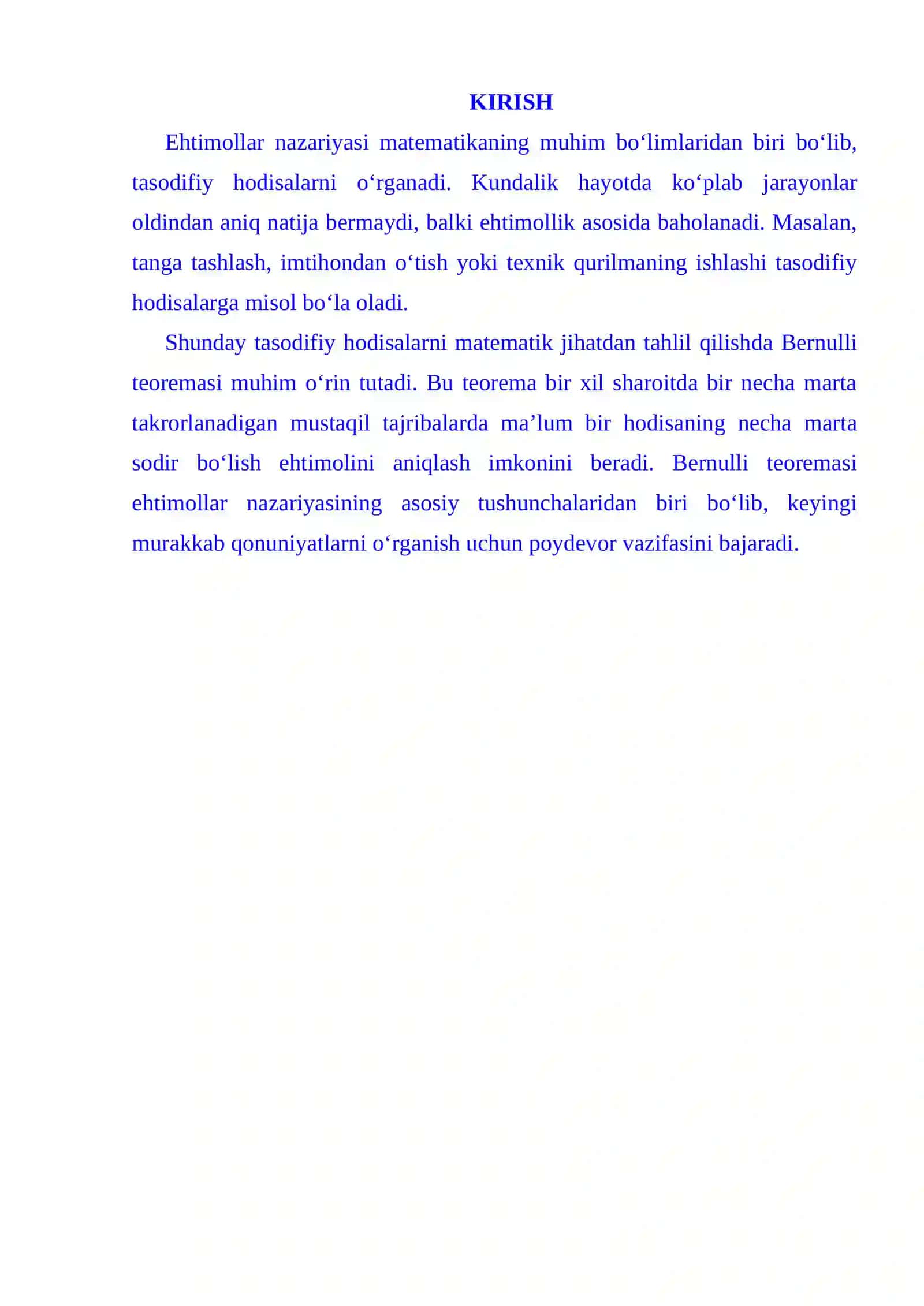 Bernulli teoremasi 2