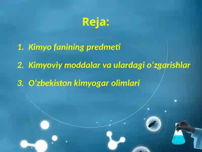 kimyo fani va uning vazifalari 2