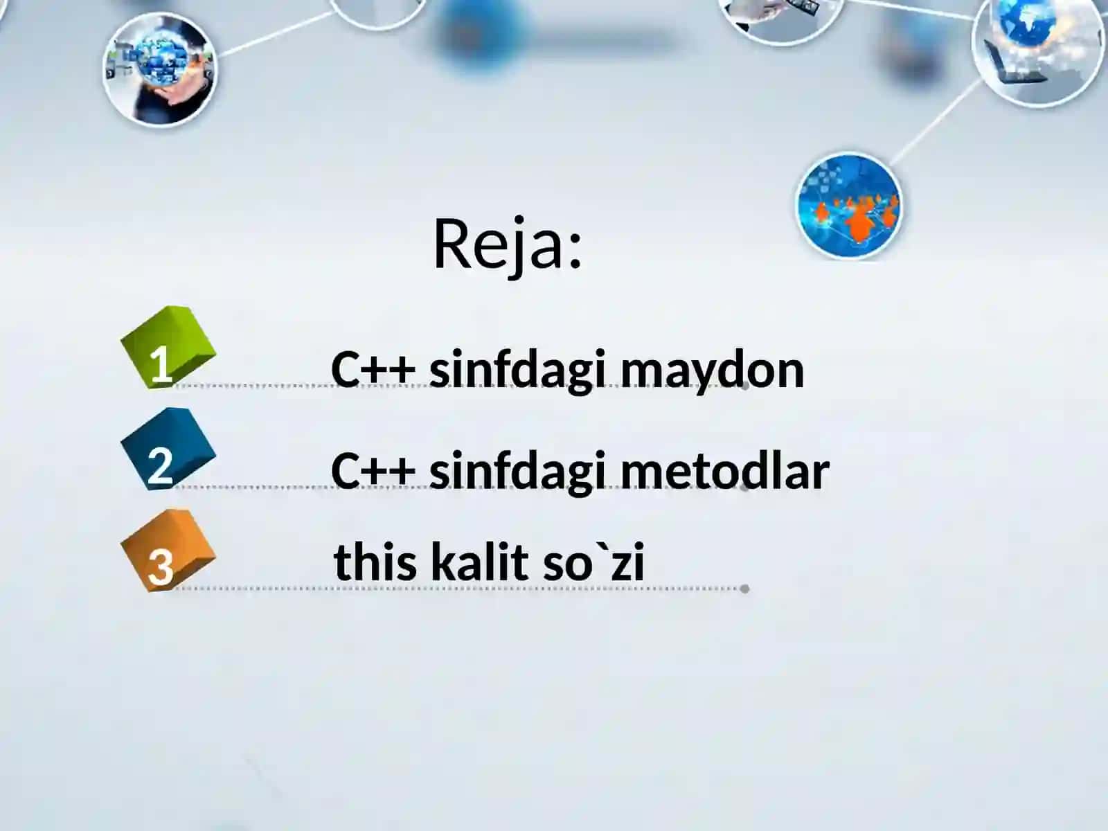 C++ sinfdagi maydon va metodlar, ularga murojaatlar. 2
