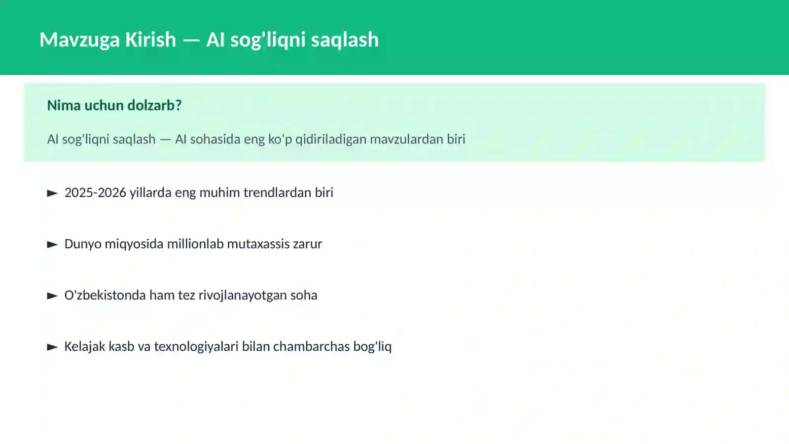AI sog'liqni saqlash 2