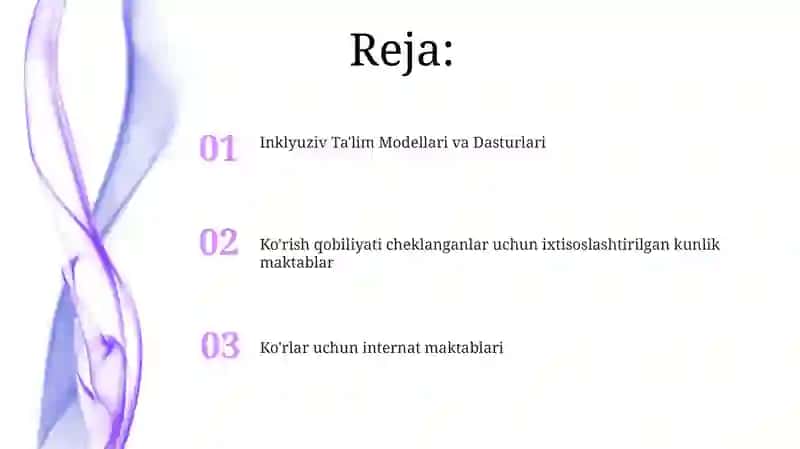 Ko'rishda nuqsoni boʻlgan bolalar uchun ta'lim va tarbiya muassasalari tasnifi 2