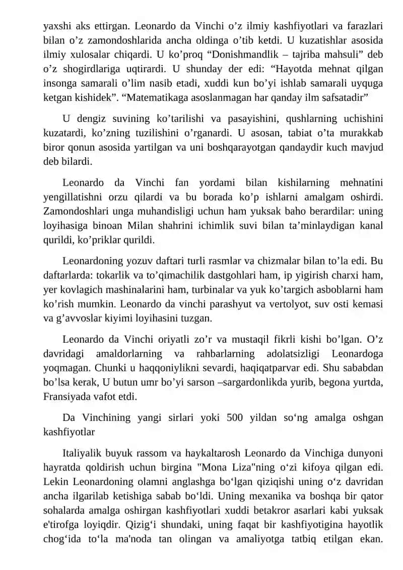 LEONARDO DA VINCHI 2