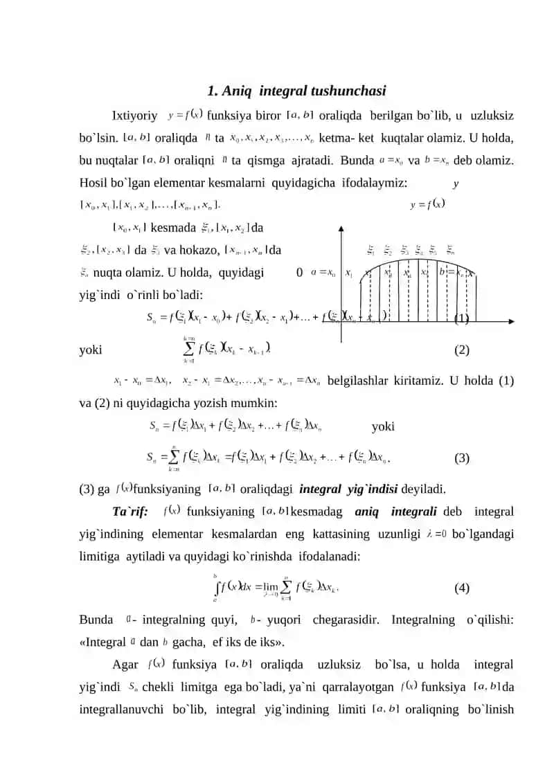 Aniq integral 2