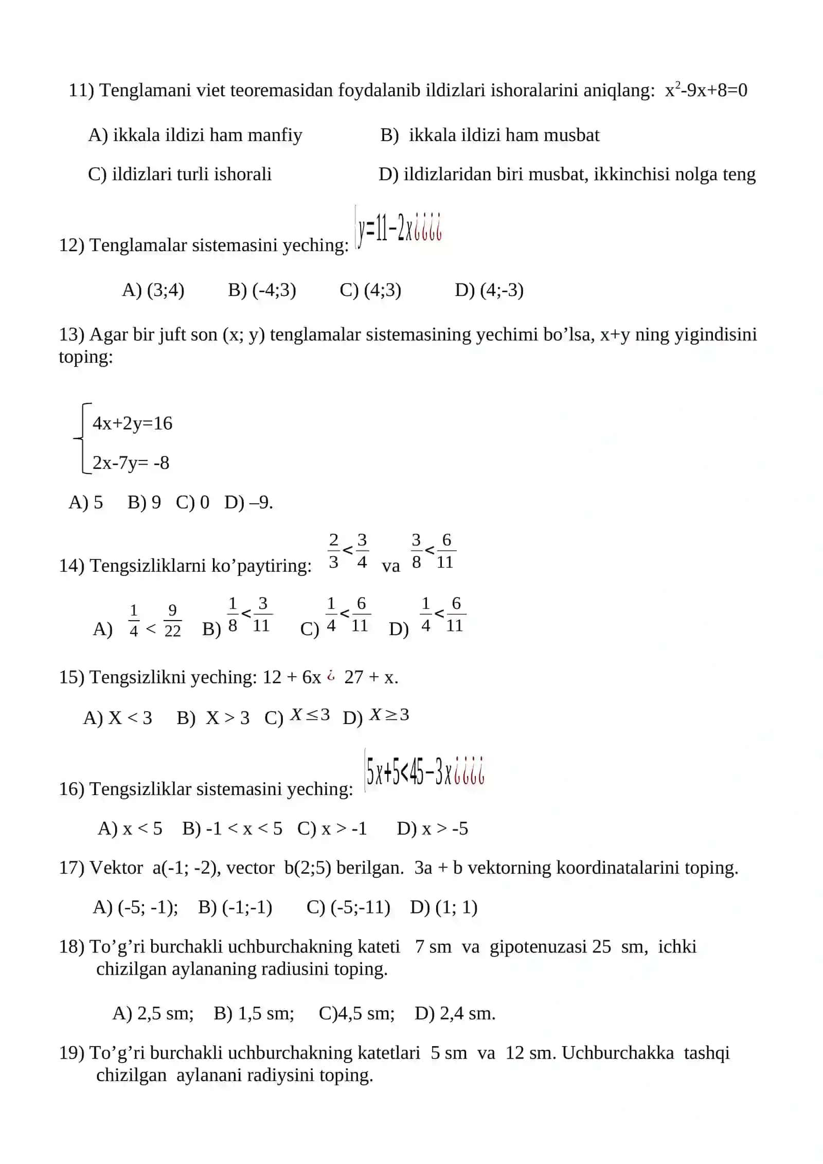 8 – sinf 2