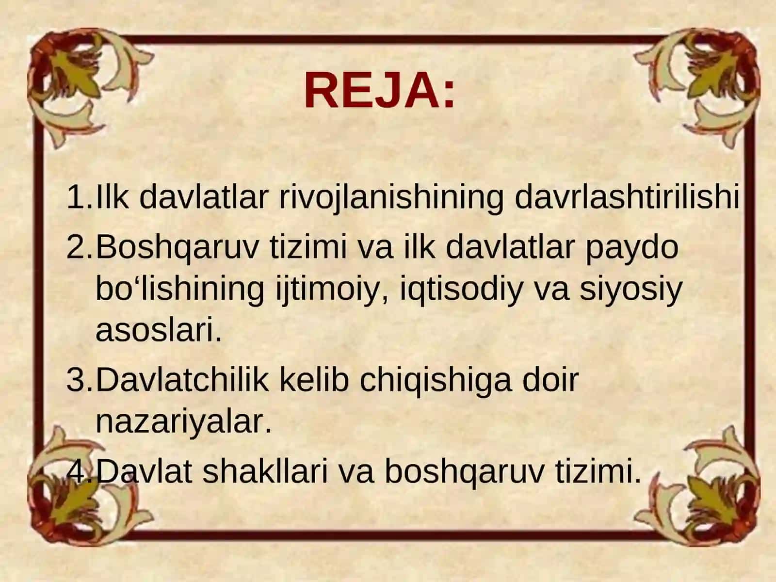 O‘zbekiston davlatchiligining shakllanish asoslari 2