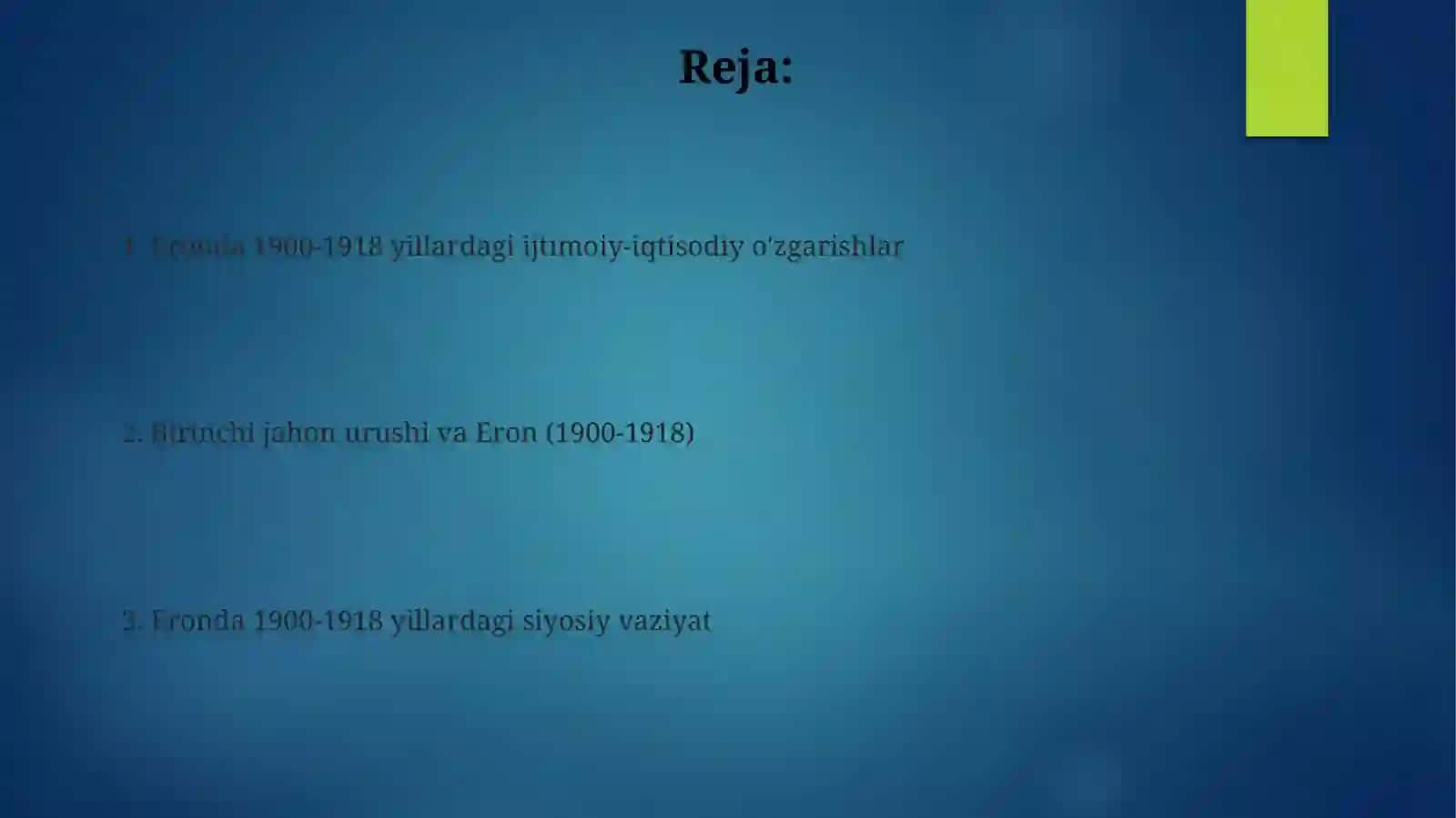 Eron 1900-1918 yillarda 2