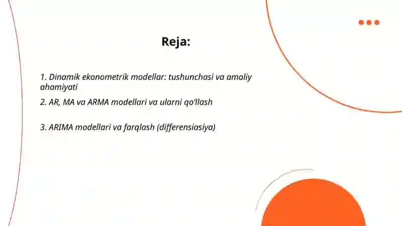 Dinamik ekonometrik modellar 2
