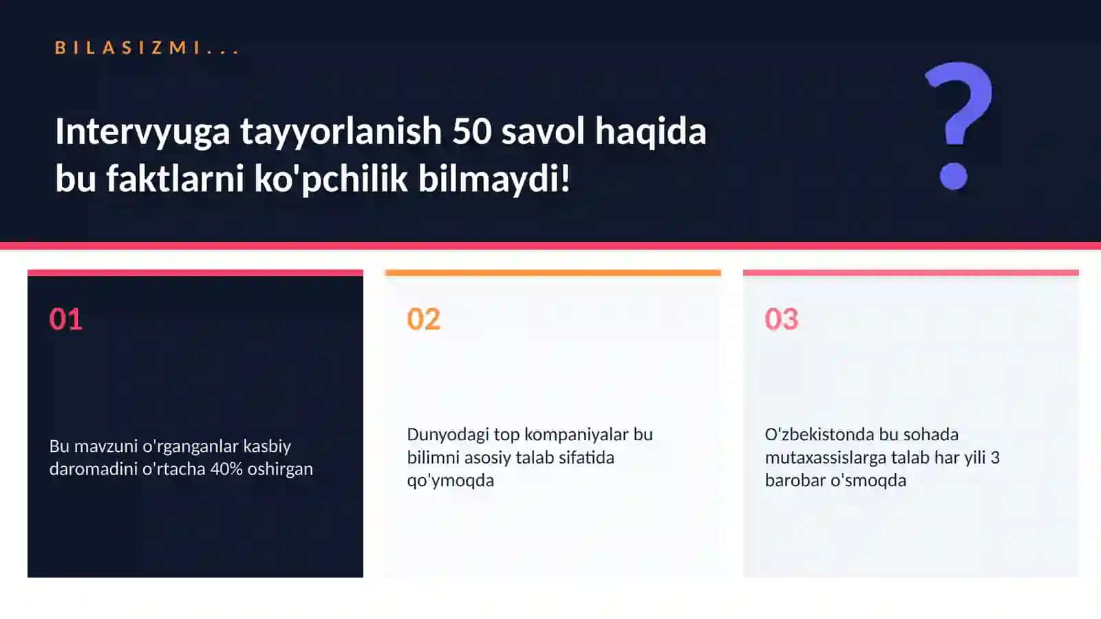Intervyuga tayyorlanish 50 savol 2