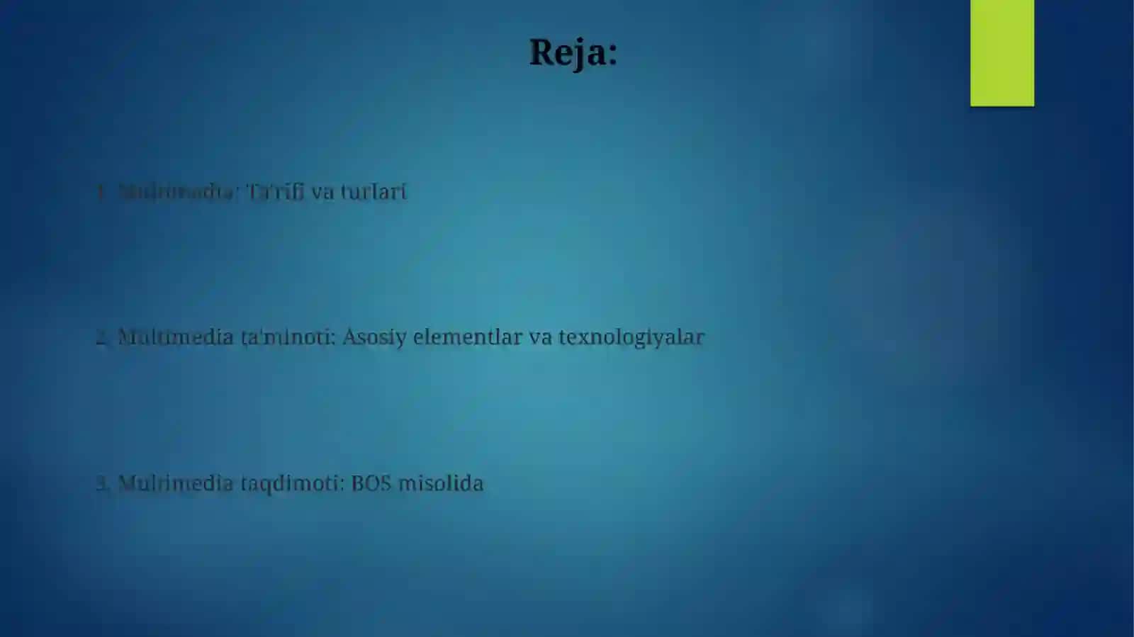 Multimedia va uning ta'minoti 2