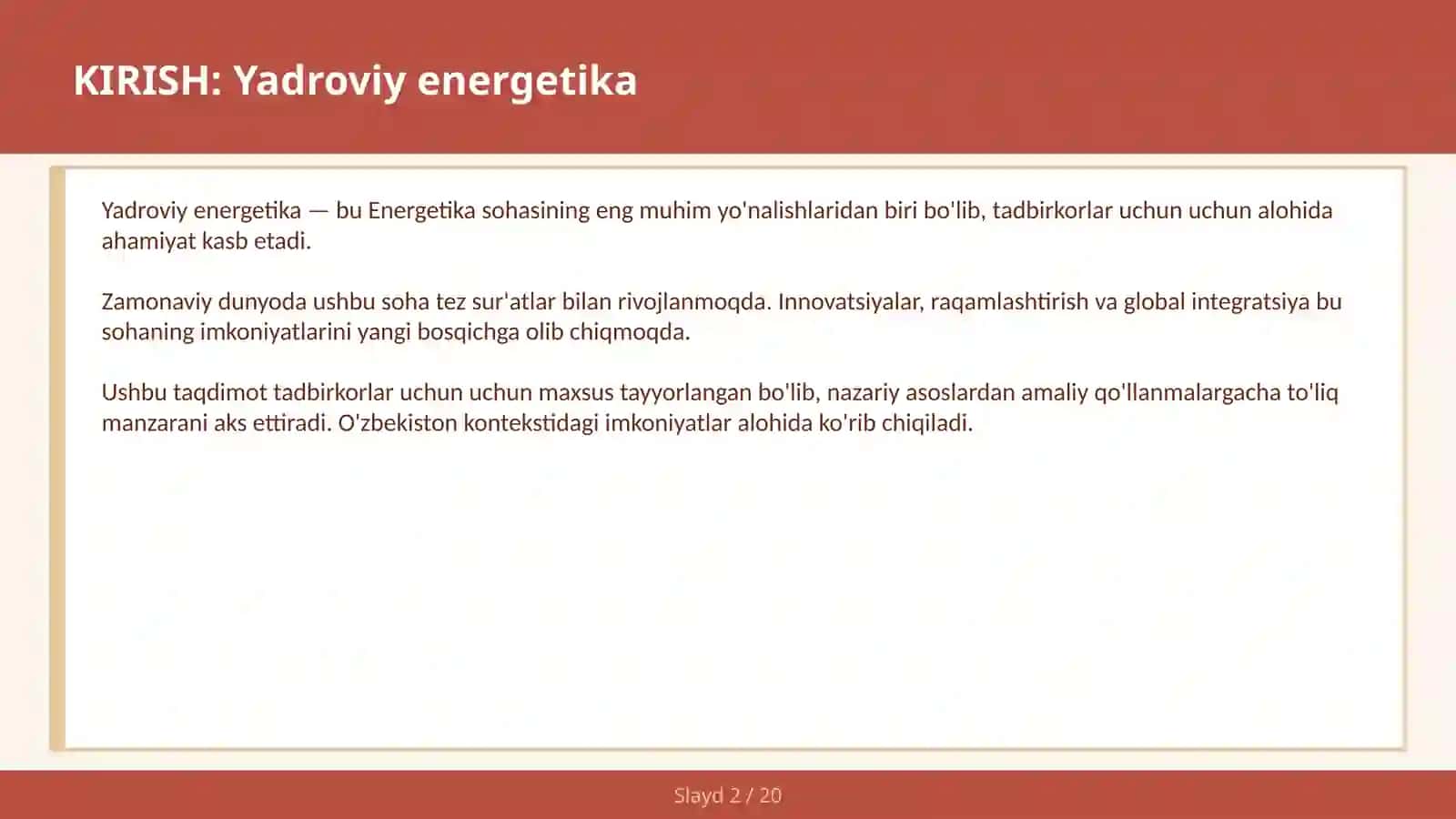 Yadroviy energetika 2