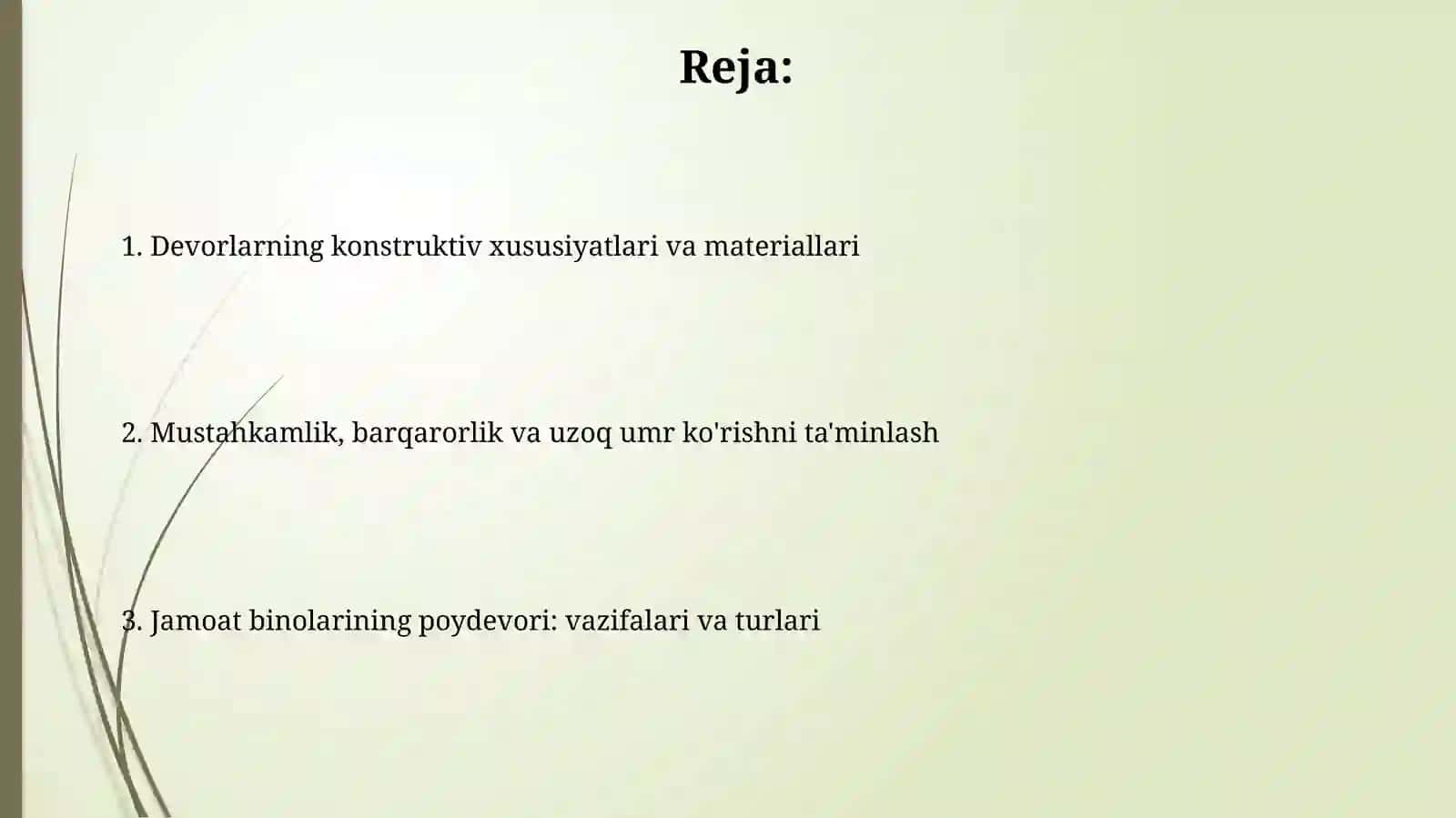 Jamoat binolarining poydevor va devorlari 2