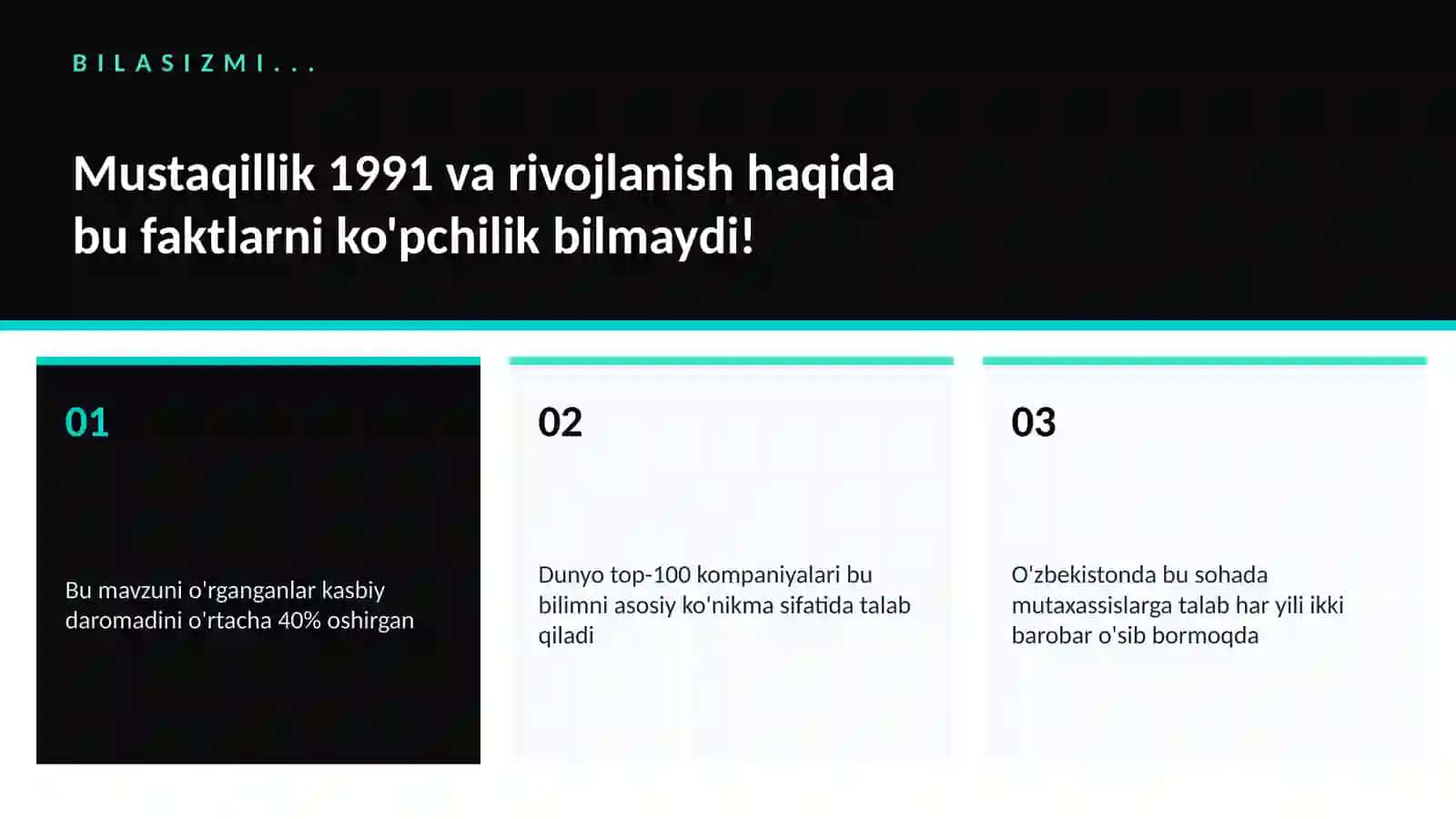 Mustaqillik 1991 va rivojlanish 2