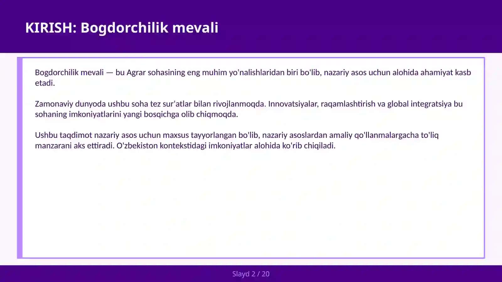 Bogdorchilik mevali 2