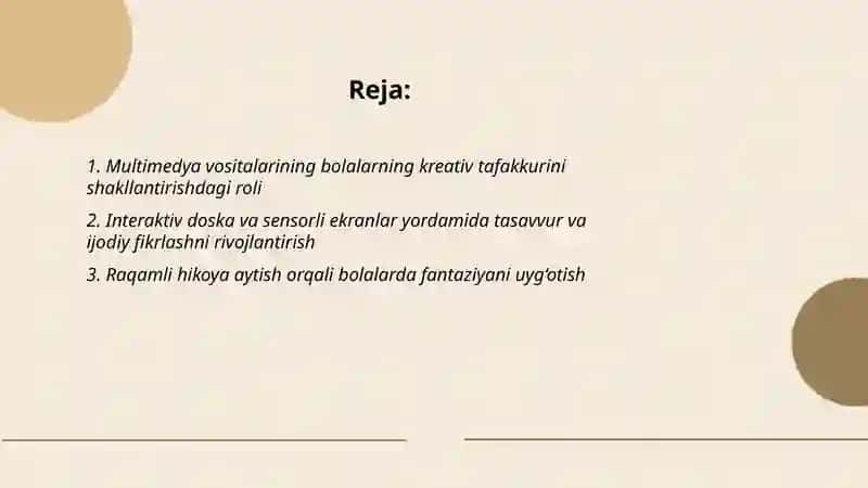 Maktabgacha ta’lim tashkilotida multemedia vositalaridan foydalanish orqali bolalarda kreativ tafakkurni rivojlantirish 2
