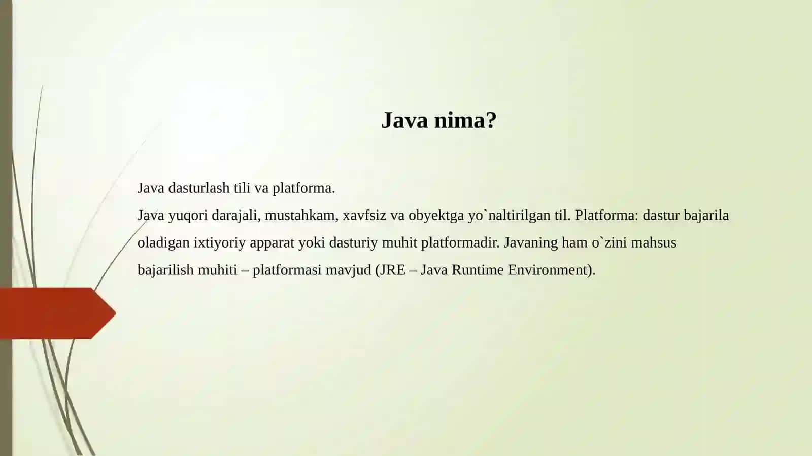 Javadasturlashtili 2