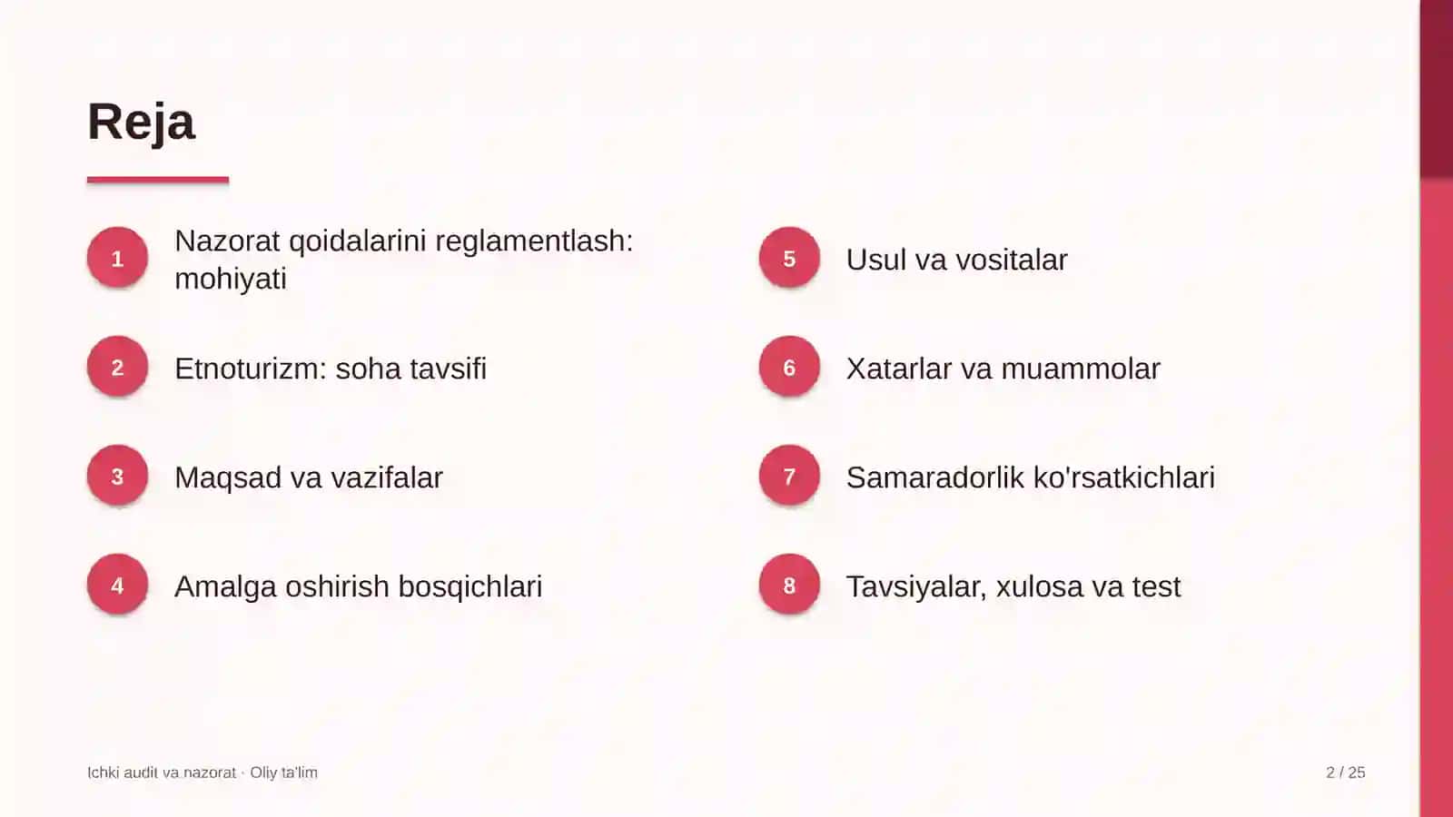 Etnoturizmda nazorat qoidalarini reglamentlash 2