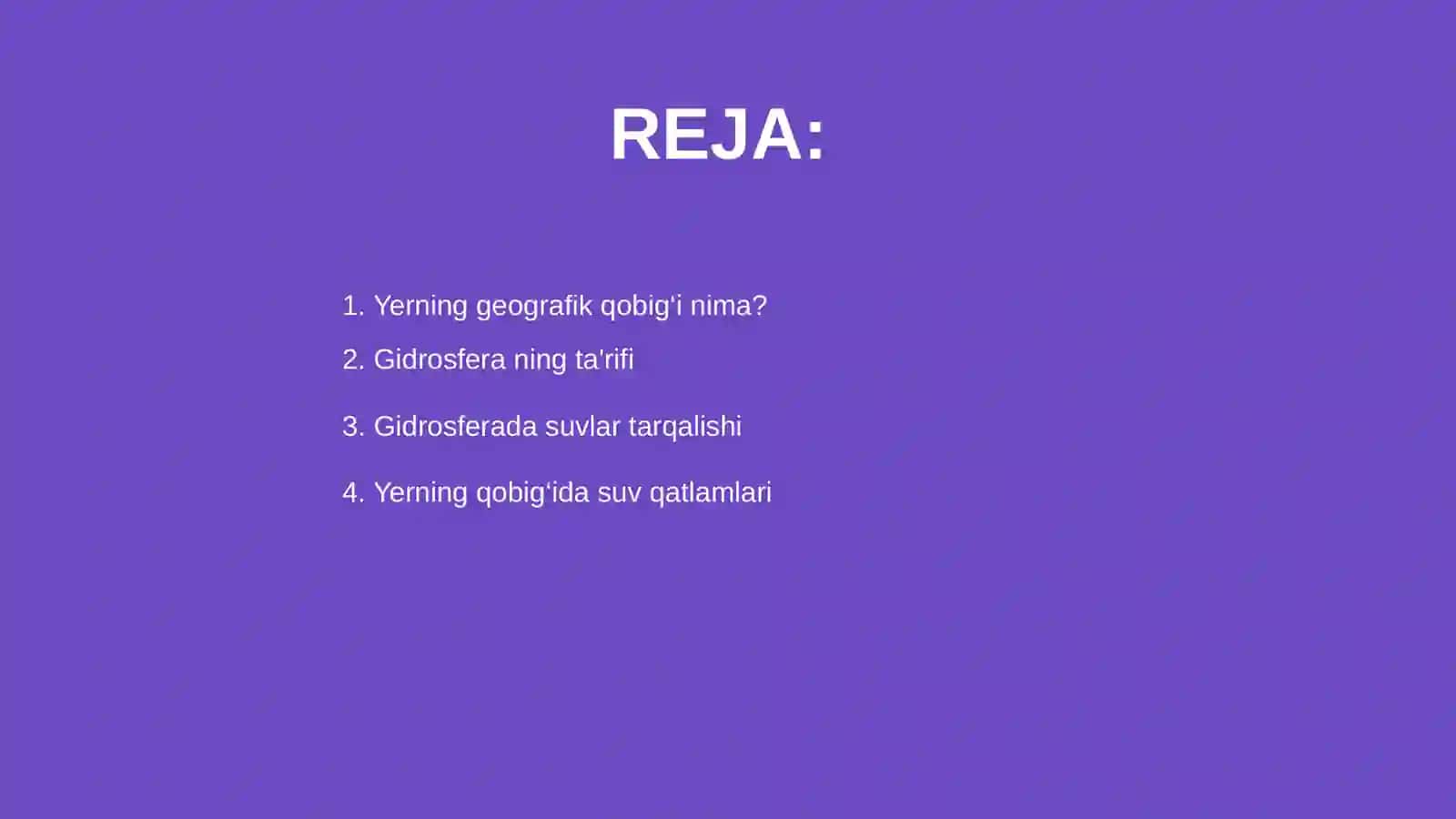 Yerning geografik qobig‘i. Gidrosfera 2