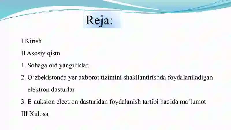 Yer axborot tizimi(YAT) 2