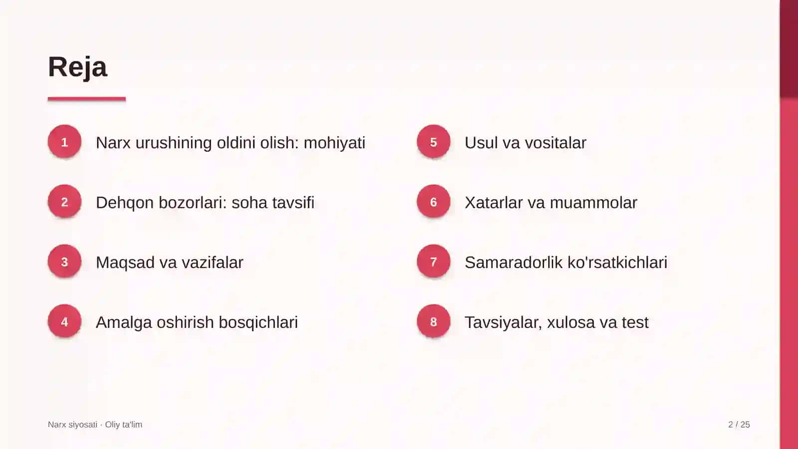 Dehqon bozorlarida narx urushining oldini olish 2