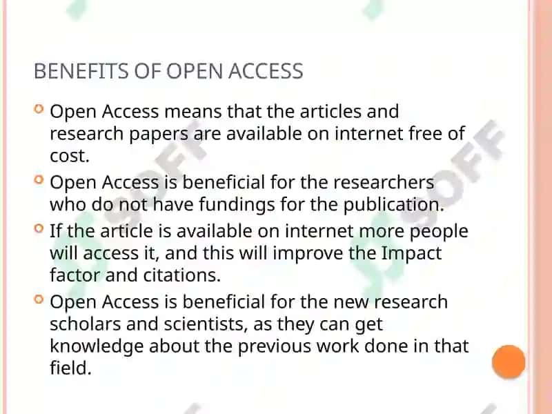 BENEFITS OF OPEN ACCESS 2