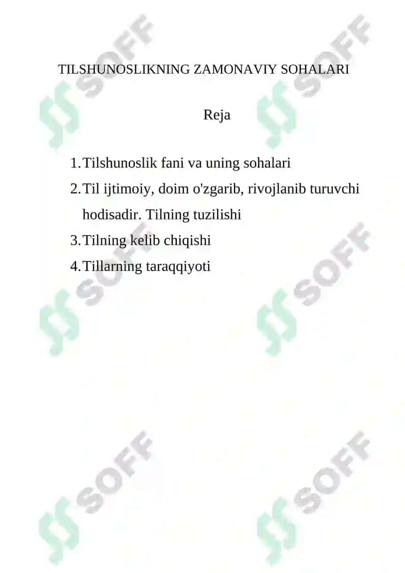 TILSHUNOSLIKNING ZAMONAVIY SOHALARI 2