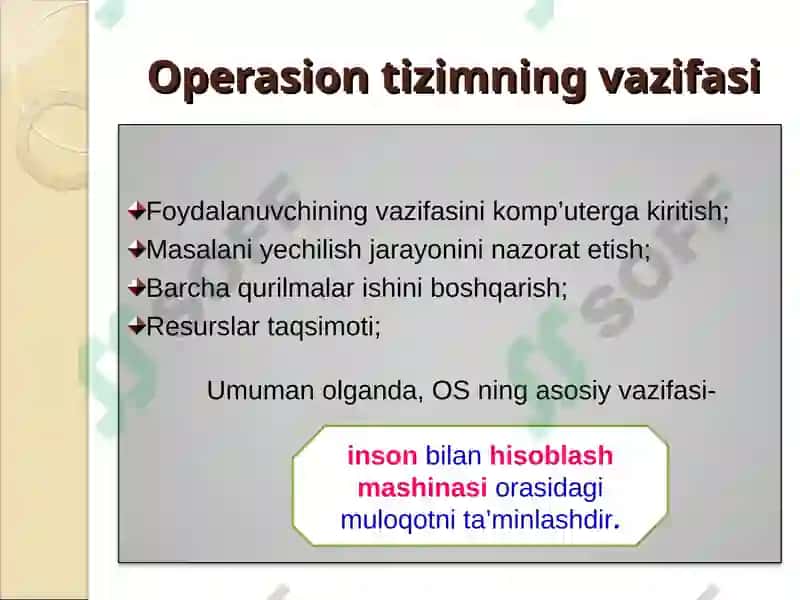 Zamonaviy operatsion tizimlarning tavsifi. 2