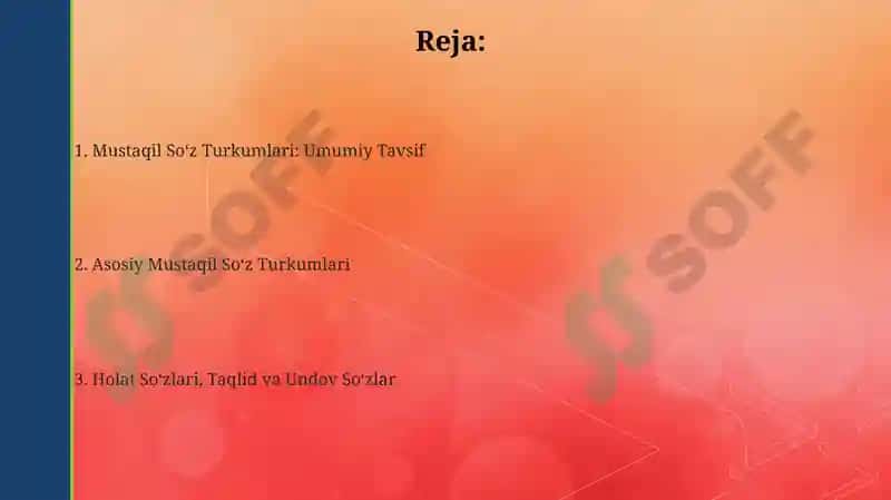 Oʻzbektilidamustaqilsoʻzturkumlari 2