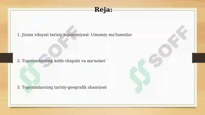 Jizzax viloyati tarixiy toponimikasi 2