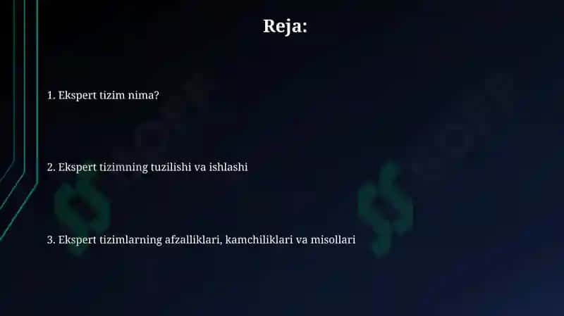 Ekspert tizimlar 2