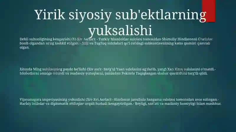 Xi-Xvi Asrlarda Hindiston Va Xitoy 2