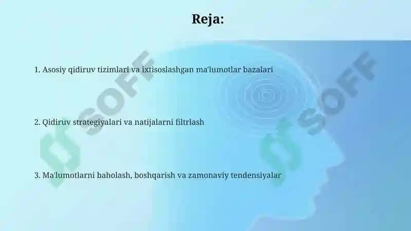 Tibbiy-biologik axborotlarni mavzular boʻyicha qidirish veb brauzerlardan foydalanish 2