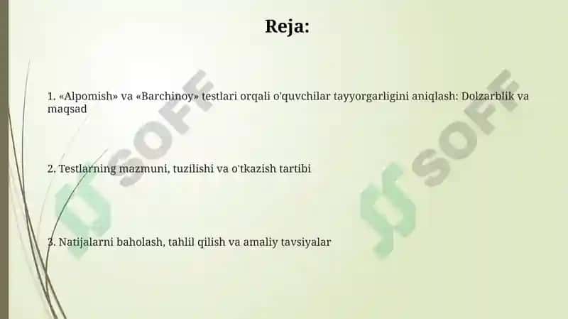 "Alpomish" va "Barchinoy" testlari 2