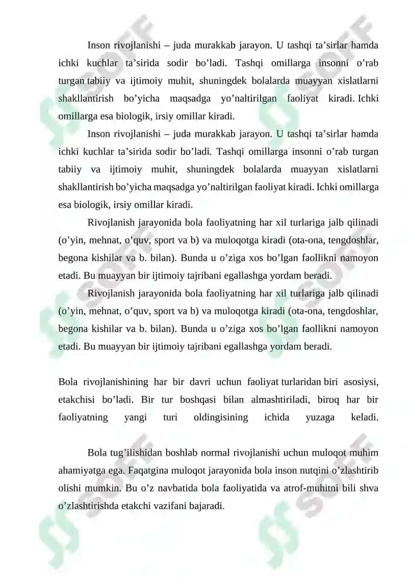 Bola rivojlanishi 2