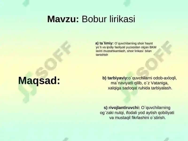Bobur lirikasi 2