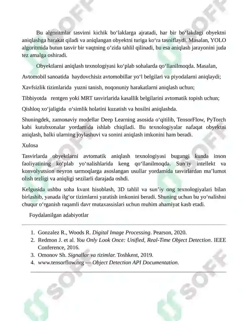 OBYEKTLARNI AVTOMATIK ANIQLASH (OBJECT DETECTION) 2
