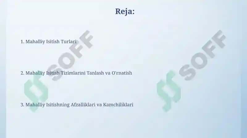 Mahalliy isitish 2