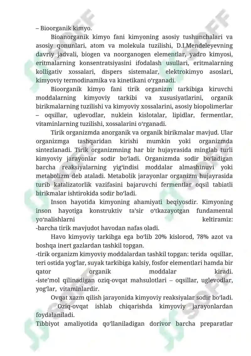 Tibbiy kimyo faniga kirish 2