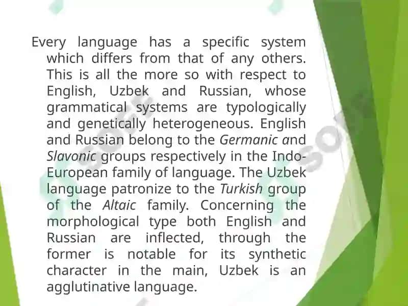 Grammatical problems of translation 2