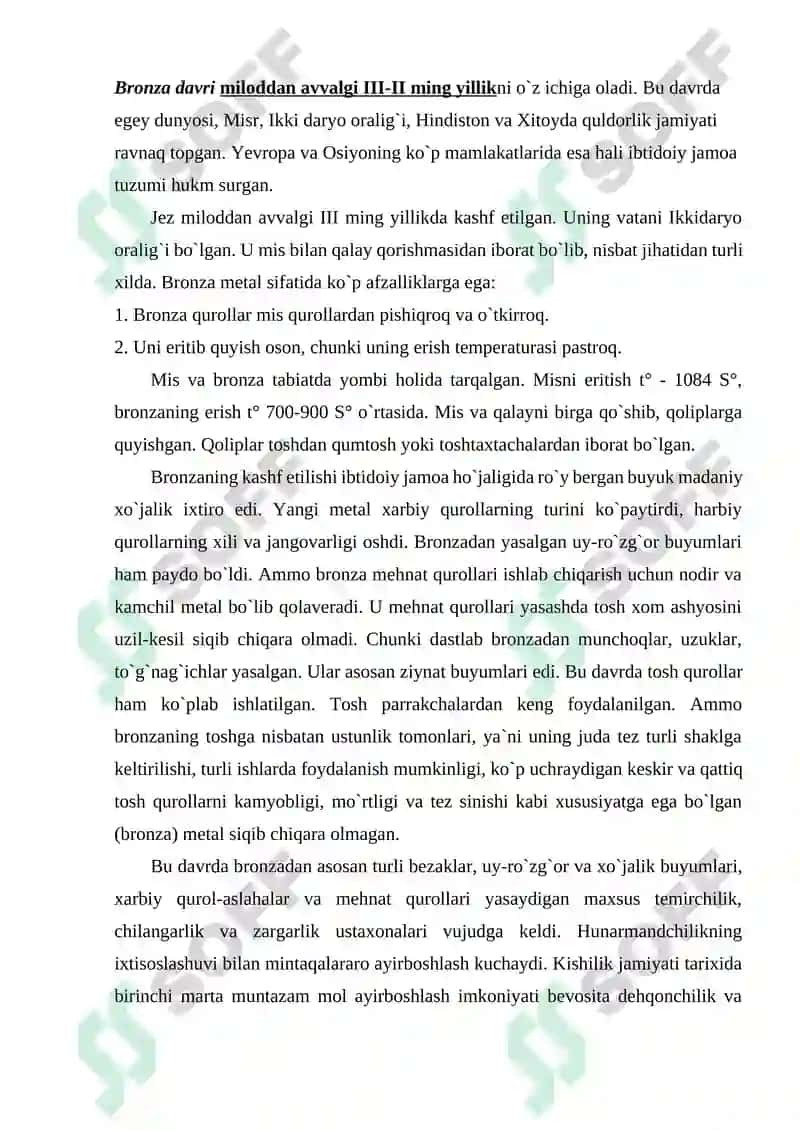Ozbekistondagi bronzda davri yodgorliklari 2