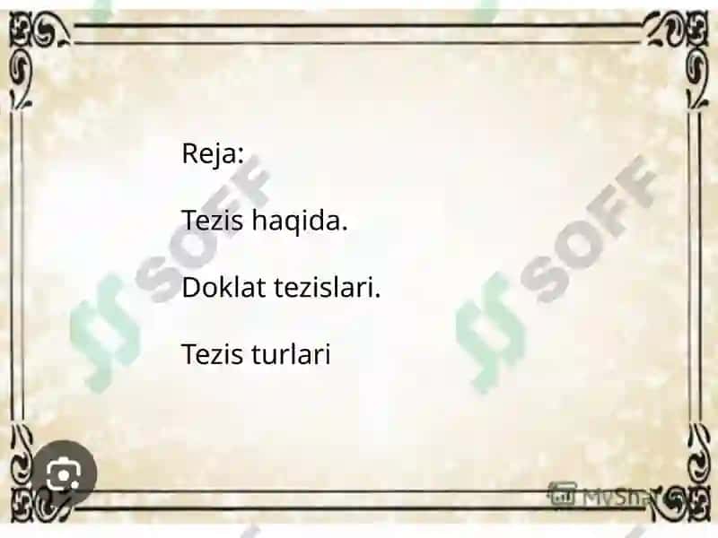 Tezislar. Tezis turlari. Tezis yozish uslublari 2