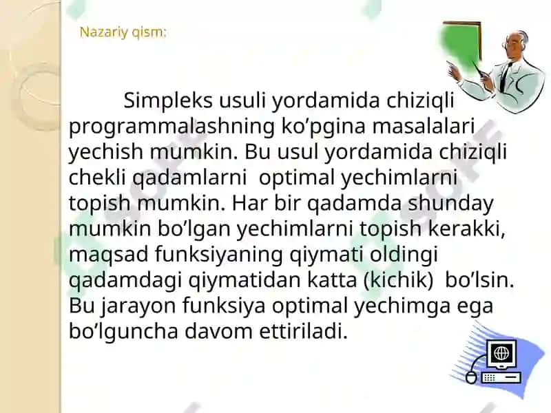 Simpleks usuli 2