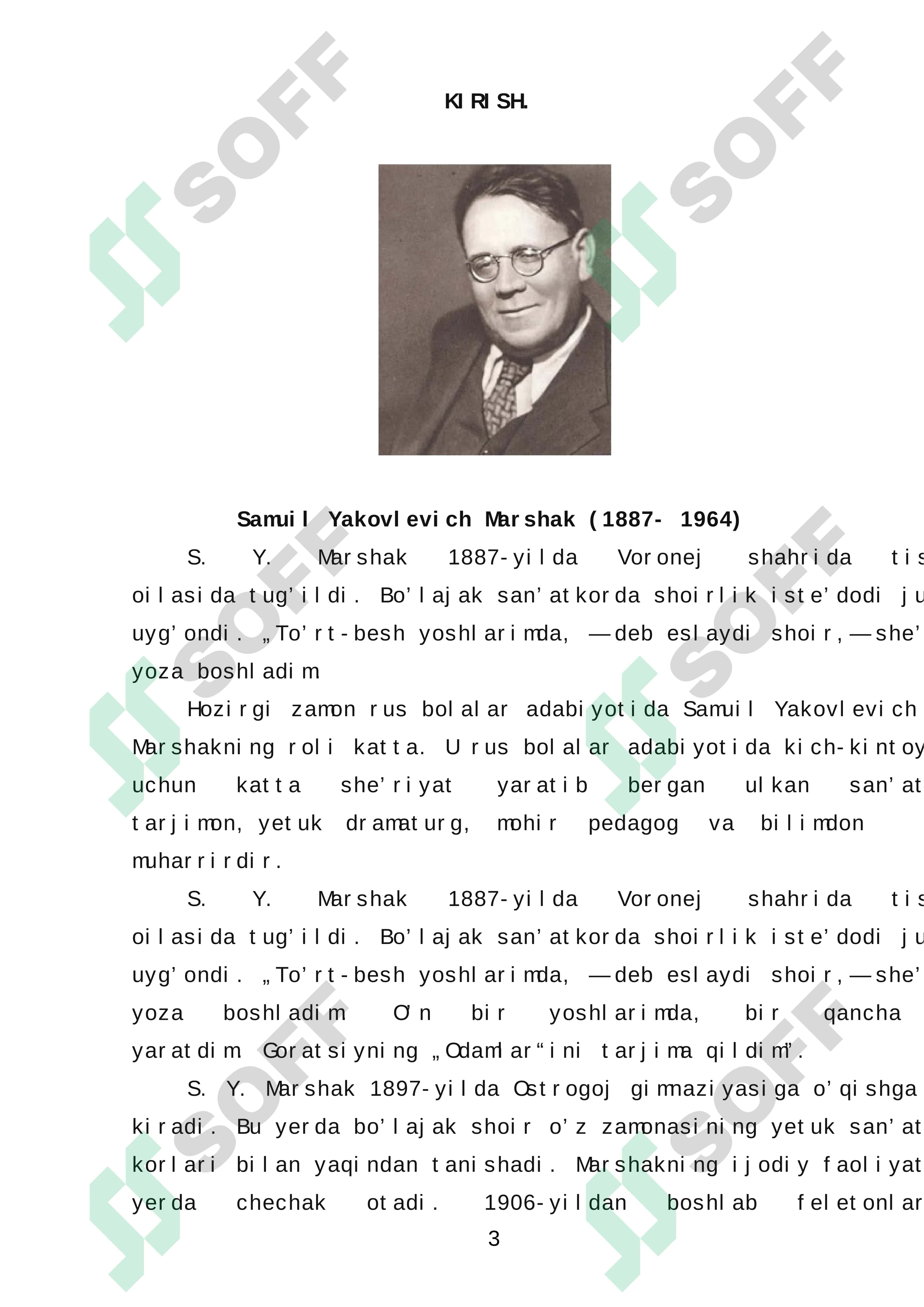 Samuil Yakovlevich Marshakning hayoti va ijodi 2