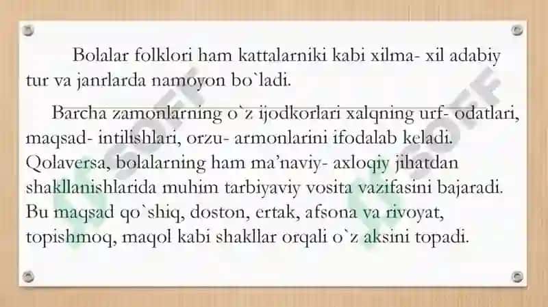 XALQ MAQOLLARI VA TOPISHMOQLARI 2