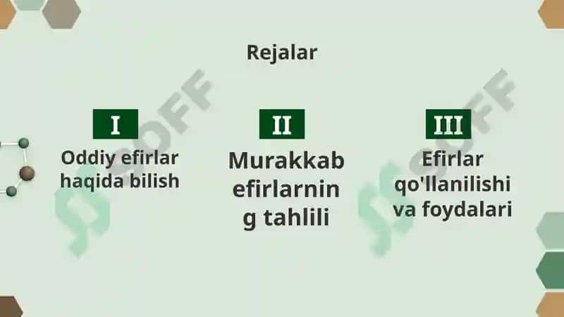 Oddiy efirlar va murakkab efirlar 2