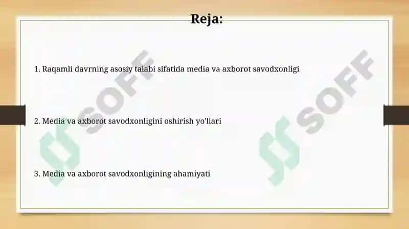 Media va axborot savodxonligi 2