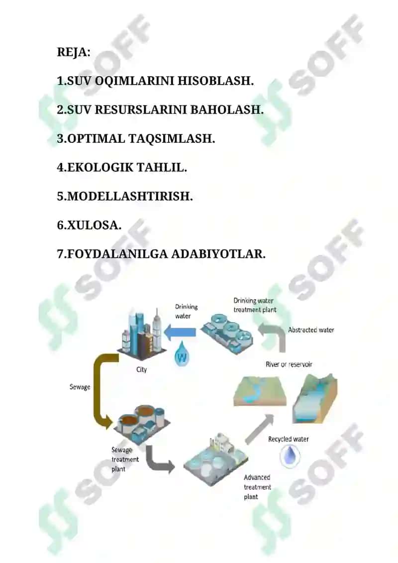 SUV OQIMLARINI HISOBLASH 2