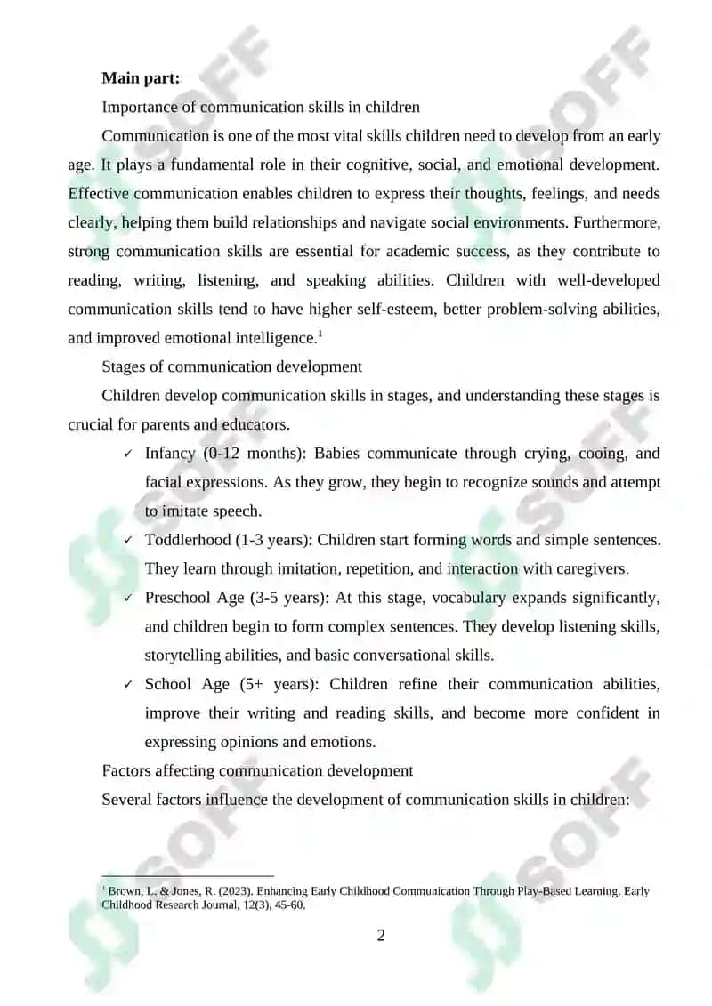 Developing Communication Skills of Children 2