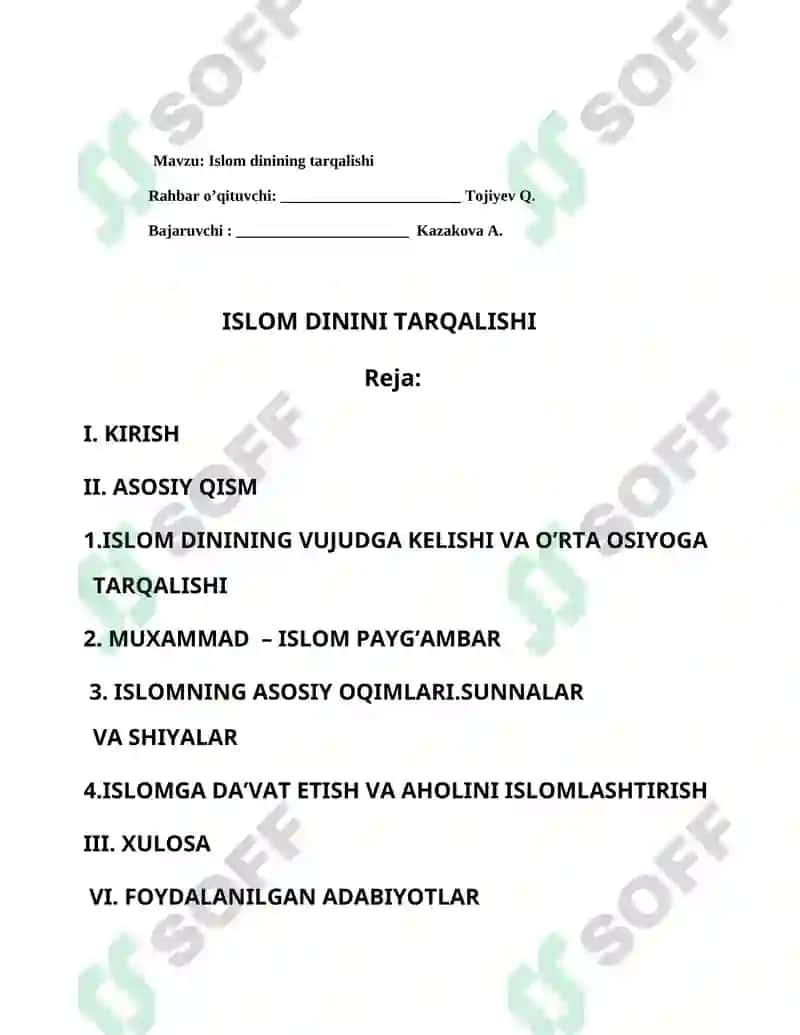 Islom dinini tarqalishi 2